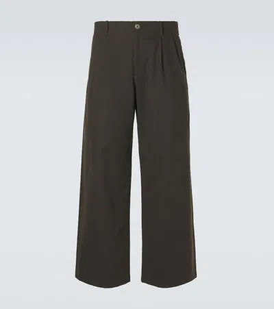 Our Legacy Bridge Cotton Chinos In Brown