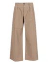 Our Legacy Bridge Chino Wide Leg Cotton Trousers In Neutral