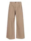 Our Legacy Bridge Chino Wide Leg Cotton Trousers In Sand