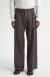 Our Legacy Bridge Plaid Vigin Wool Chinos In Brown