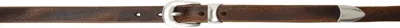 Our Legacy Brown 2 Cm Belt In Brown Leather