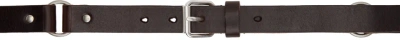 Our Legacy Brown 2.5 Cm Ring Belt In Grizzly Brown Leathe