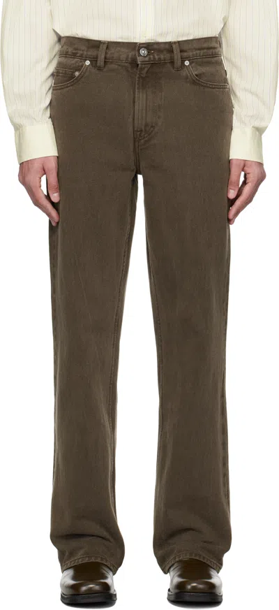 Our Legacy Brown 70s Cut Jeans In Choco Overdye