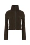 Our Legacy Textured Zip-up Sweater With High Collar And Minimalist Design In Black