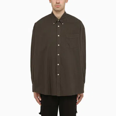 OUR LEGACY OUR LEGACY BROWN BUTTON-DOWN BORROWED BD SHIRT