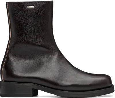 Our Legacy Brown Camion Boots In Black
