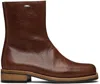 Our Legacy Daimono Boots In Whisky-colored Calfskin In Multi