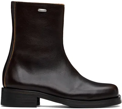 Our Legacy Brown Camion Boots In Deep Americano