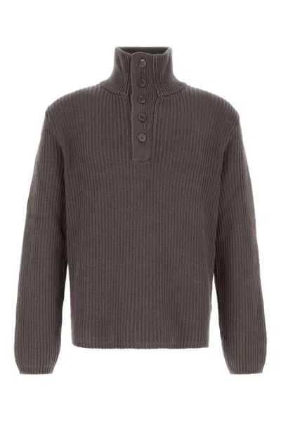 OUR LEGACY BROWN COTTON NAVIGATOR SWEATER