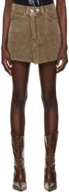 OUR LEGACY BROWN COVER MINISKIRT