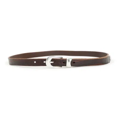 Our Legacy Brown Cow Leather 2 Cm Belt
