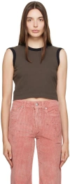 Our Legacy Cropped Vest Top In Peafowl Legacy Jerse