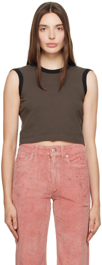 Our Legacy Cropped Vest Top In Peafowl Legacy Jerse