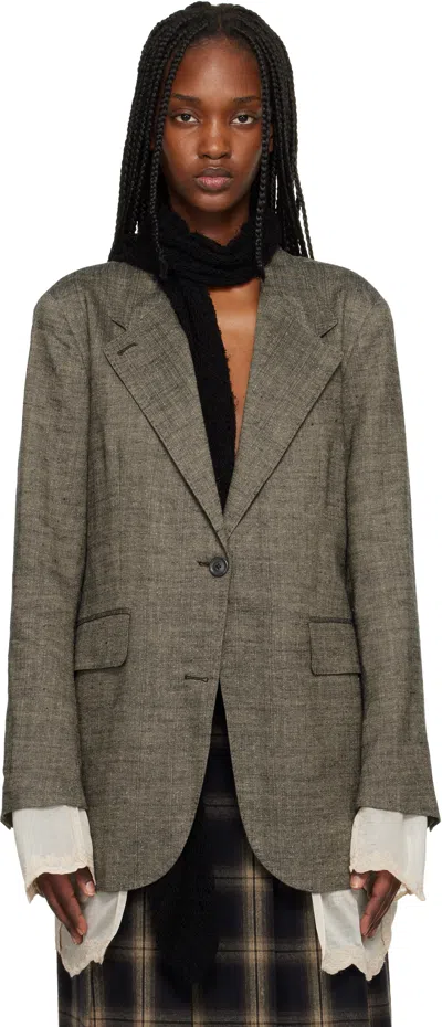 Our Legacy Brown Drip Blazer