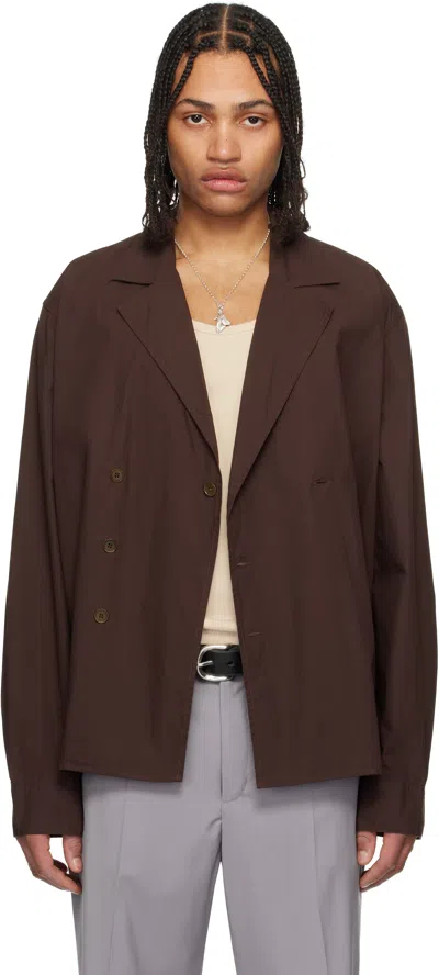 Our Legacy Brown Duo Shirt In Marrone