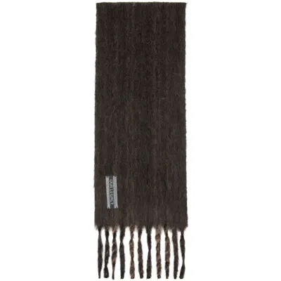 Our Legacy Brown Estate Scarf In Choco Pressed Wave A