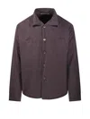 Our Legacy Brown Funnel Shirt With Classic Collar And Button-down Front In Gray