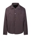 Our Legacy Brown Funnel Shirt With Classic Collar And Button-down Front In Purple