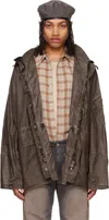Our Legacy Brown Horizon Jacket In Brown Wash Out Nylon