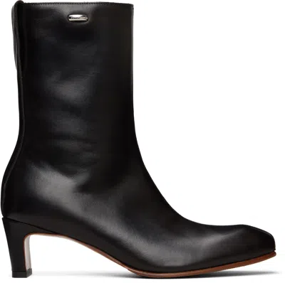 Our Legacy Brown Karasu Heel Boots In Black