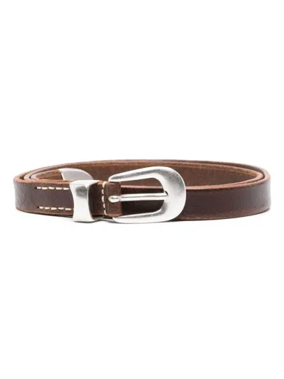 Our Legacy Brown Logo Belt