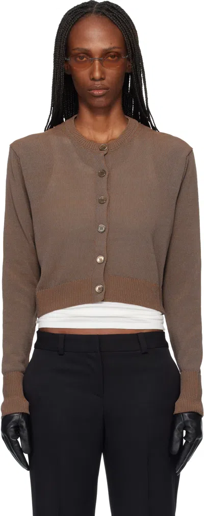 Our Legacy Micro Cardigan In Brown