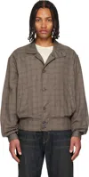 Our Legacy Glen Plaid-pattern Bomber Jacket In Multi