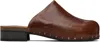 Our Legacy Brown Naoto Clogs In Castagna Supple