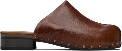 Our Legacy Brown Naoto Clogs In Castagna Supple