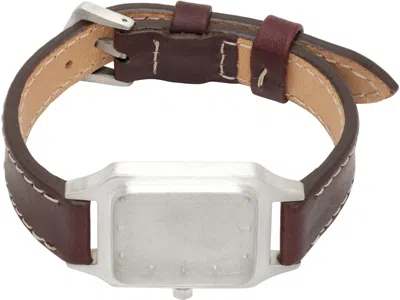 Our Legacy Brown No Time Watch Bracelet In Sterling Silver Burg
