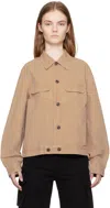 Our Legacy Brown Piece-dyed Jacket In Dark Sand Poplin