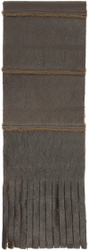 Our Legacy Brown Shearling Scarf In Rustic Grain Brown S