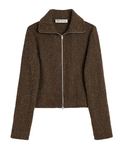 OUR LEGACY OUR LEGACY SLIM ZIP LONG-SLEEVED CARDIGAN