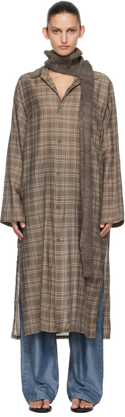 Our Legacy Strand Long-sleeved Shirt In Brown