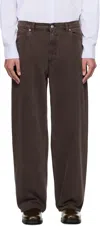 Our Legacy Brown Faded Jeans In Denim In Royal Brown Overdye