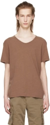 OUR LEGACY BROWN WASHED T-SHIRT