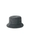 Our Legacy Black Canvas Bucket Hat In Black