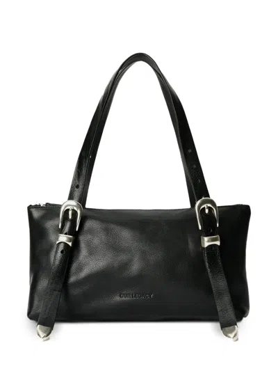 Our Legacy Buckled Leather Shoulder Bag In Black