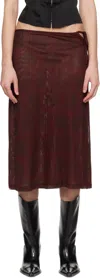 OUR LEGACY BURGUNDY BALLON MIDI SKIRT