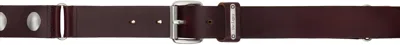 Our Legacy Burgundy Gadget Belt In Burgundy Chromexcel