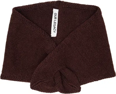 Our Legacy Burgundy Miniature Scarf In Red