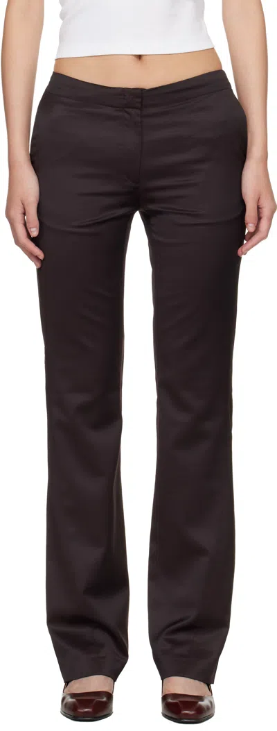 Our Legacy Burgundy Poise Trousers In Brown