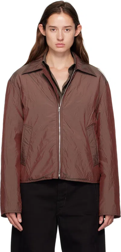 Our Legacy Burgundy Slight Jacket In Brown