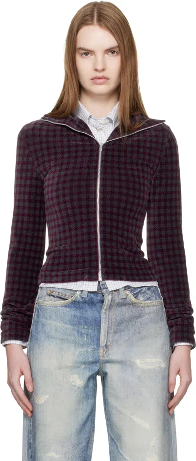 Our Legacy Burgundy Slim Zip Longsleeve Jacket