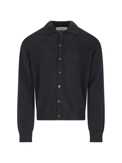 Our Legacy Button Cardigan In Black