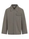 Our Legacy Straight-cut Casual Jacket With Pointed Collar In Brown