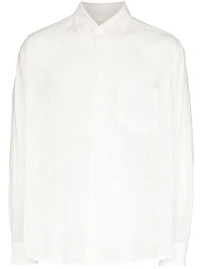Our Legacy Off-white Coco Shirt With Point Collar And Mother Of Pearl Buttons