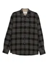 Our Legacy Long Sleeve Checked Shirt With Chest Pocket In Black