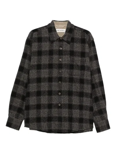 OUR LEGACY BUTTONED CHECKED SHIRT