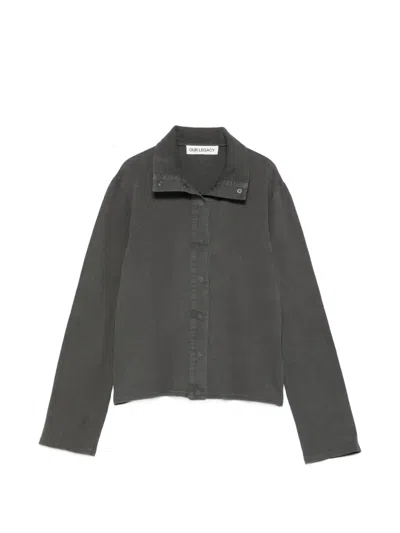 Our Legacy Buttoned Collared Jacket In Black